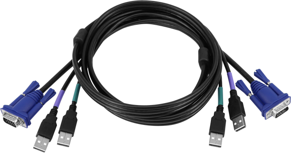 Austin Hughes CB-6A 1.8m Console Cable for VGA and 2 x USB