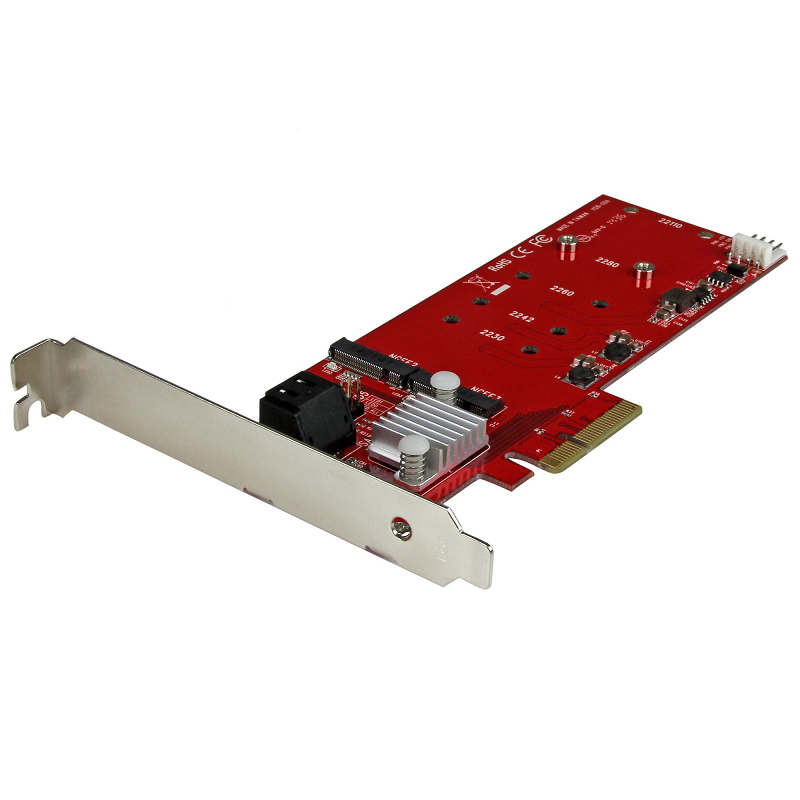 You Recently Viewed StarTech PEXM2SAT3422 2x M.2 NGFF SSD RAID Controller Card plus 2x SATA III Ports - PCIe Image