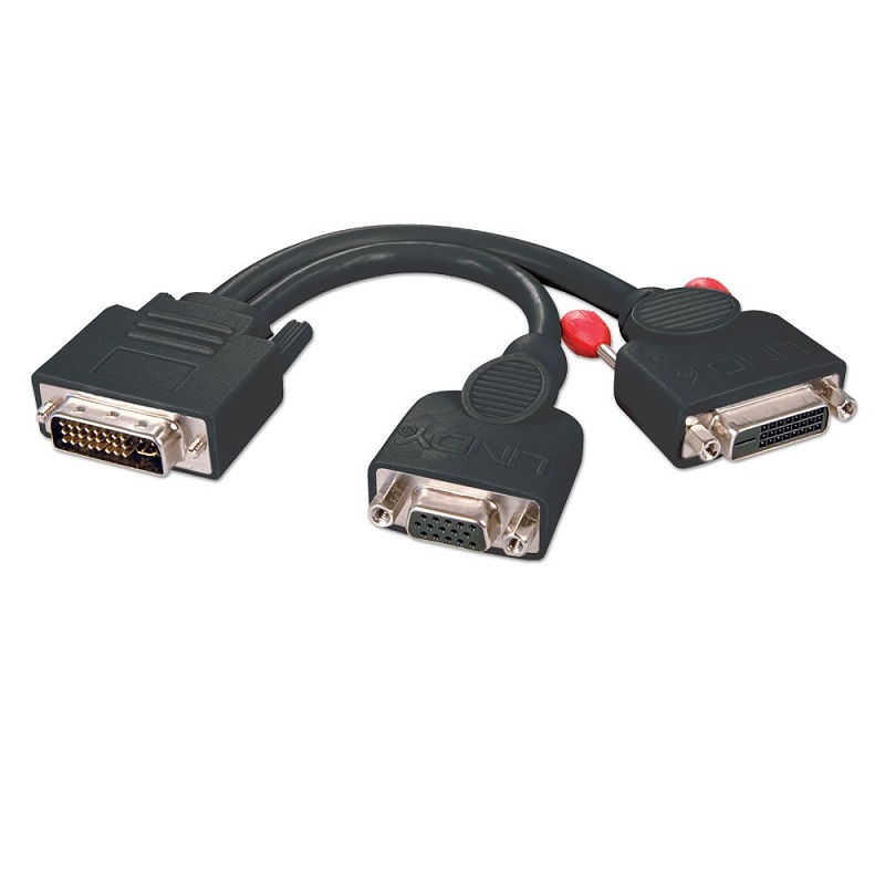 You Recently Viewed Lindy 41218 DVI-I (M) to DVI-D (F) and VGA (F) Splitter Cable Image