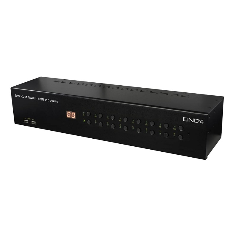 You Recently Viewed Lindy 39318 16 Port DVI-I Single Link KVM Switch Pro Image