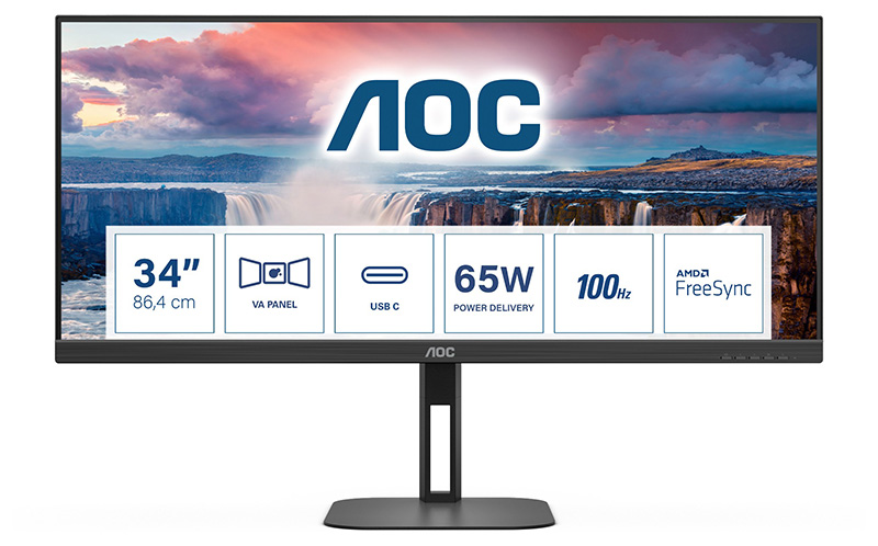 You Recently Viewed AOC V5 U34V5C/BK 34in Ultrawide Curved Quad HD LCD Monitor 3440 x 1440 pixels Black Image