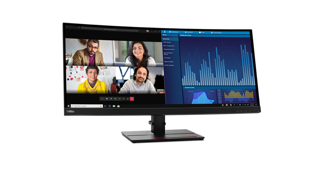 You Recently Viewed Lenovo 62CCRAT3UK ThinkVision P34w-20 LED display 86.7 cm (34.1in) 3440 x 1440 pixels Image