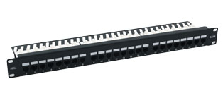 Excel 24 Port Cat6 Patch Panel - 1u UTP Right Angled