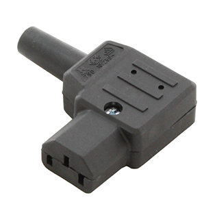 IEC C13 Female Right Angled Rewireable Connector