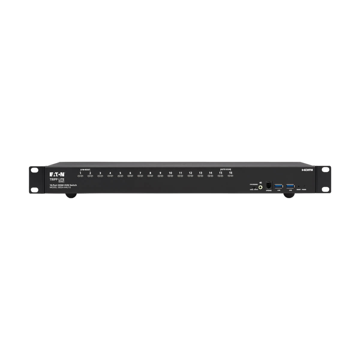 Eaton B024-H4U16 16-Port 4K HDMI/USB KVM Switch - 4K 60 Hz Video/Audio, 1U Rack-Mount
