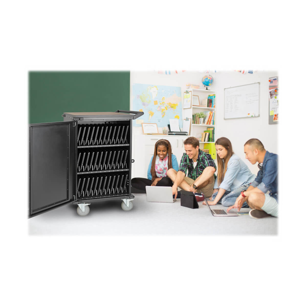 Eaton CSCXB36AC Multi-Device Charging Cart, 36 AC Outlets, Chromebooks & Laptops