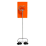 Floor Tile / Panel Lifter Orange Acrylic Wall Bracket