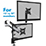 Amer Mounts HYDRA2 Dual Monitor Mount Articulating Arms