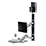 Amer Mounts AMR1AWSV1 Sit Stand Combo Workstation Wall Mount