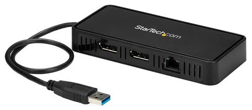 StarTech USB to Dual DP Mini Dock w/ GbE LAN - Dual 4K 60 Hz