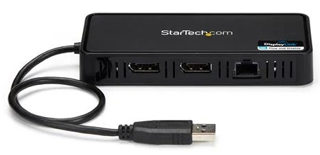 StarTech USB to Dual DP Mini Dock w/ GbE LAN - Dual 4K 60 Hz