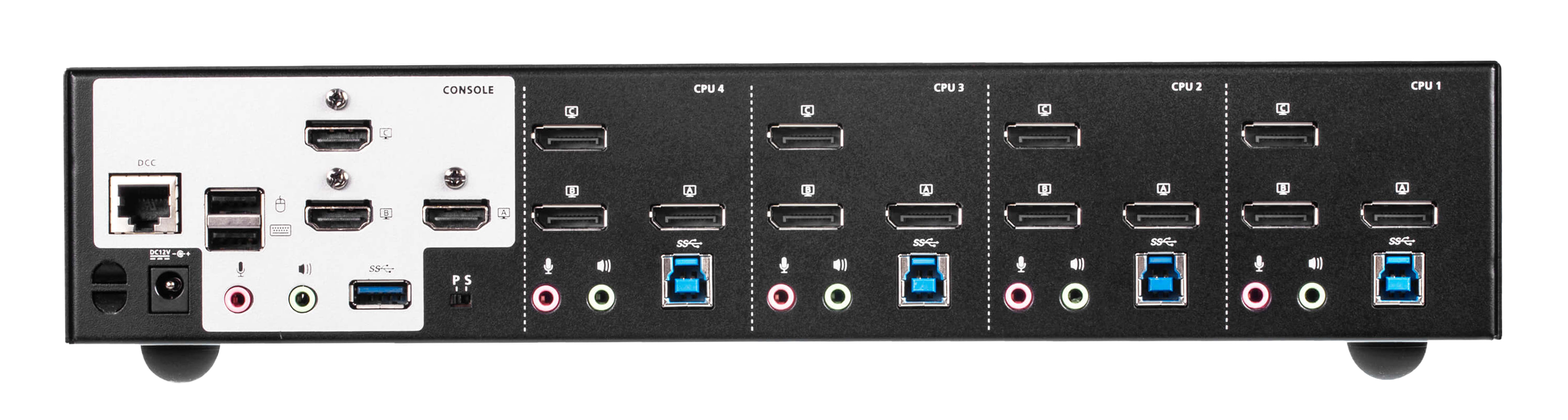 Aten CS1964 4P USB3.0 4K DP Triple View KVMP Switch