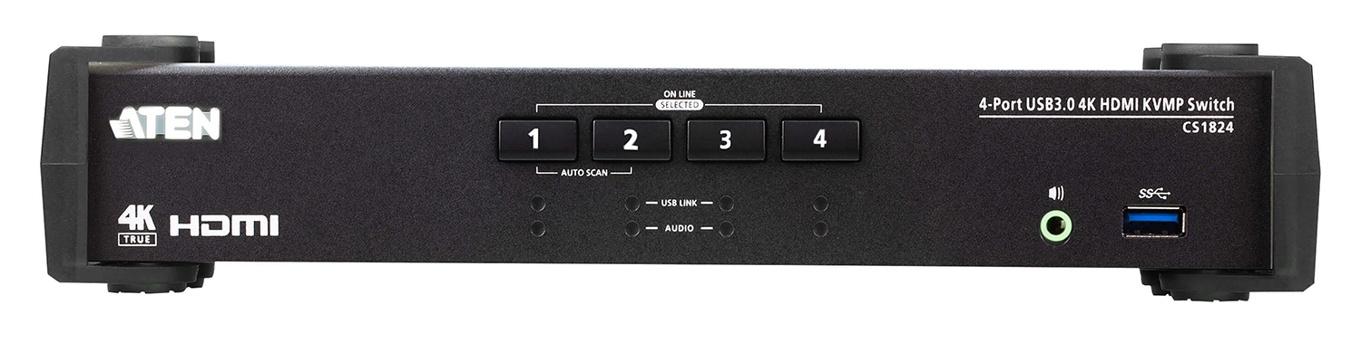 Aten CS1824 4-Port USB 3.0 4K 60Hz HDMI KVMP Switch