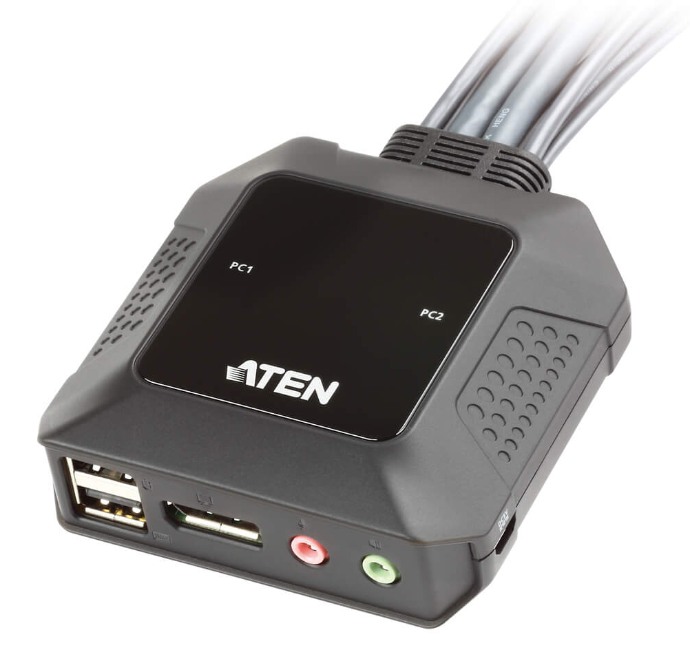 Aten CS22DP 2-Port USB DisplayPort Cable KVM Switch