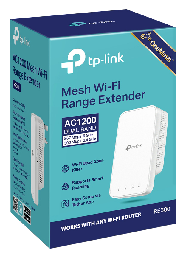 TP-Link RE300 AC1200 Mesh Wi-Fi Range Extender