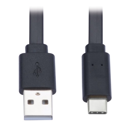 Tripp Lite Black USB-A to USB-C Flat Cable