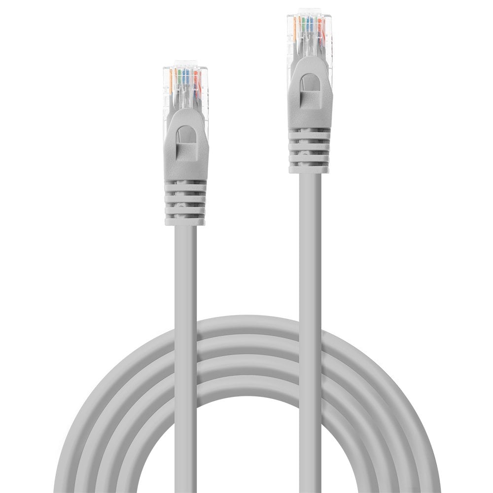 Lindy Cat5e Grey U/UTP Network Cable, PVC