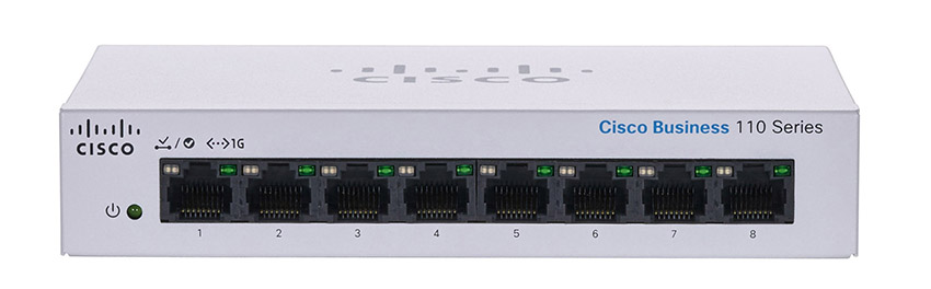 Cisco Business CBS110-8T-D Switch Non Géré 8 Ports Gigabit Ethernet, Bureau, Alimentation Externe, Garantie à Vie Limitée