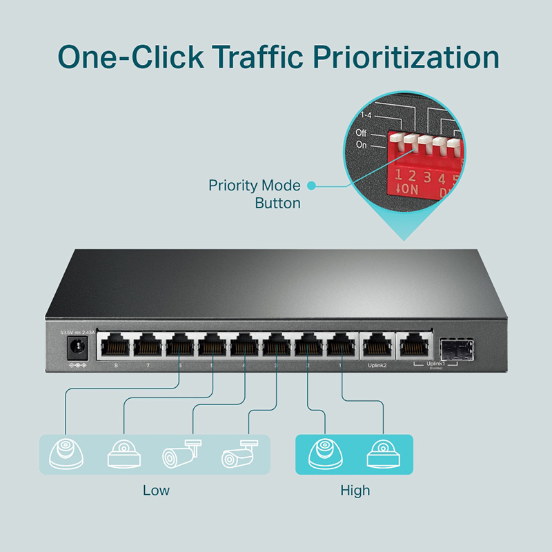 TP-Link TL-SG1210MP 10-Port Gigabit Desktop Switch