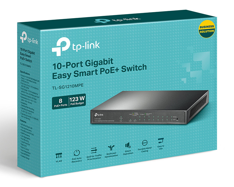 TP-Link TL-SG1210MPE 10-Port Gigabit Easy Smart Switch