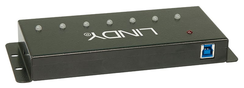 Lindy 43128 7 Port USB 3.0 Metal Hub
