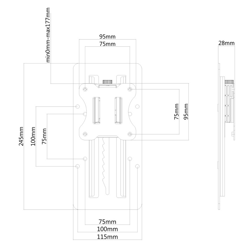 Neomounts FPMA-LIFT100BLACK Mount Adapter
