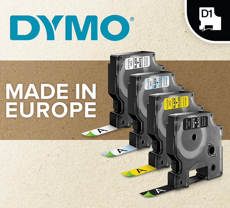 Dymo Standard D1 Label, Black on White