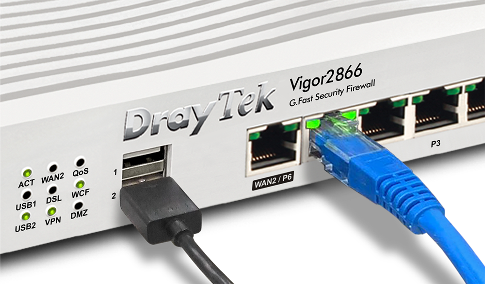 DrayTek Vigor V2866-K Wired G.fast/DSL & Ethernet Router