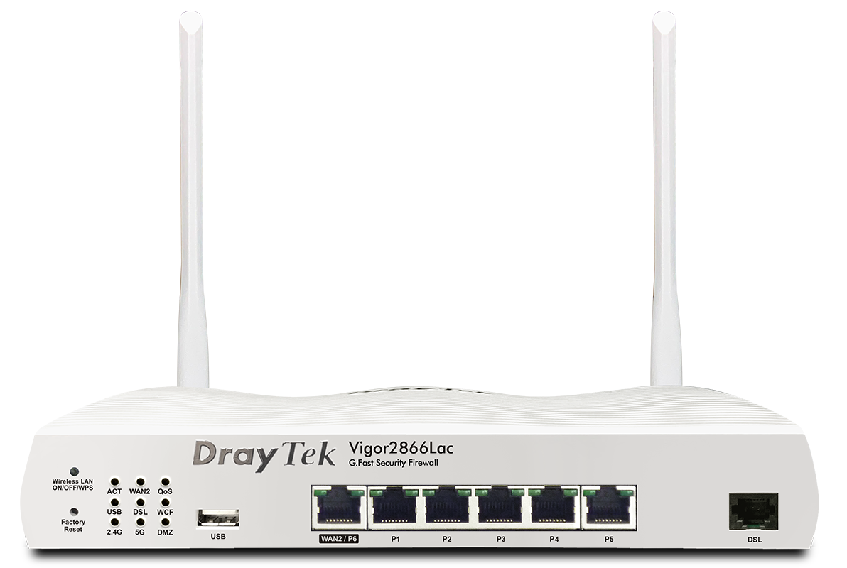 DrayTek Vigor V2866LAC-K G.fast/DSL & Ethernet 4G/LTE Router