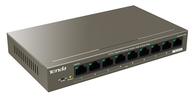 Tenda TEG1109P-8-102W 9-Port Gb Desktop Switch - 8-Port PoE