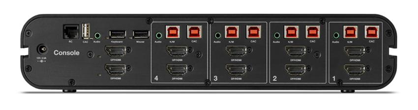 Belkin F1DN204KVM-UN-4 4-Port Dual Head w/CAC KVM Switch