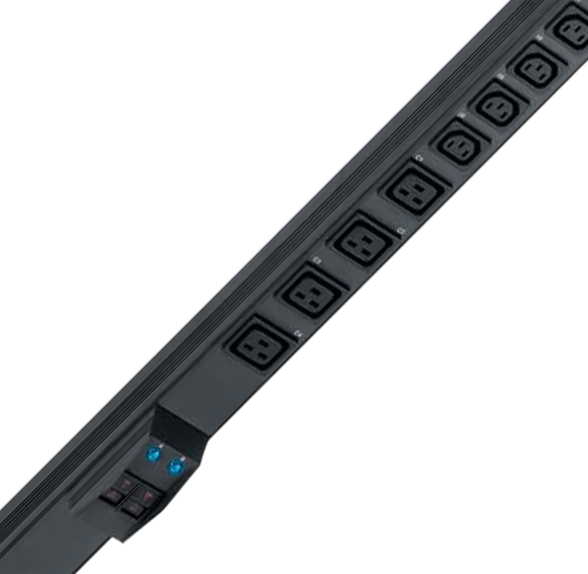 Austin Hughes 1 Phase Basic Horizontal PDU, C13/C19 Mixed Sockets, 230V, 3m Cord