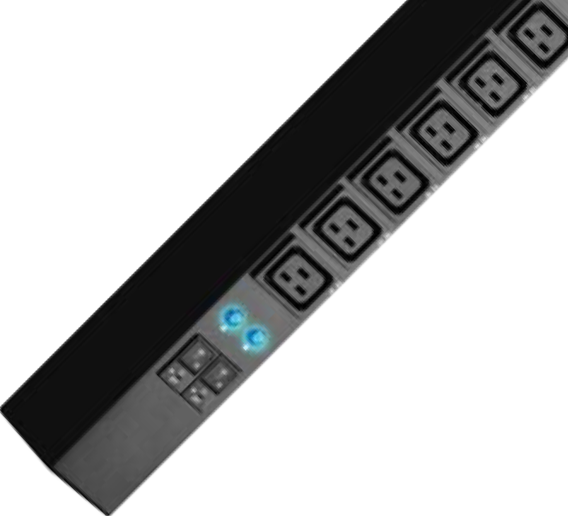 Austin Hughes 1 Phase Metered Vertical PDU, C19 Sockets, 230V, 3m Cord