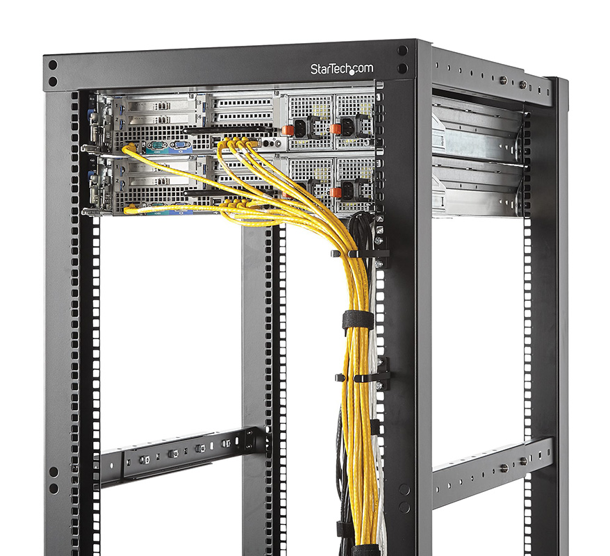 StarTech 1U Vertical Server Rack Cable Management D-Ring Hook