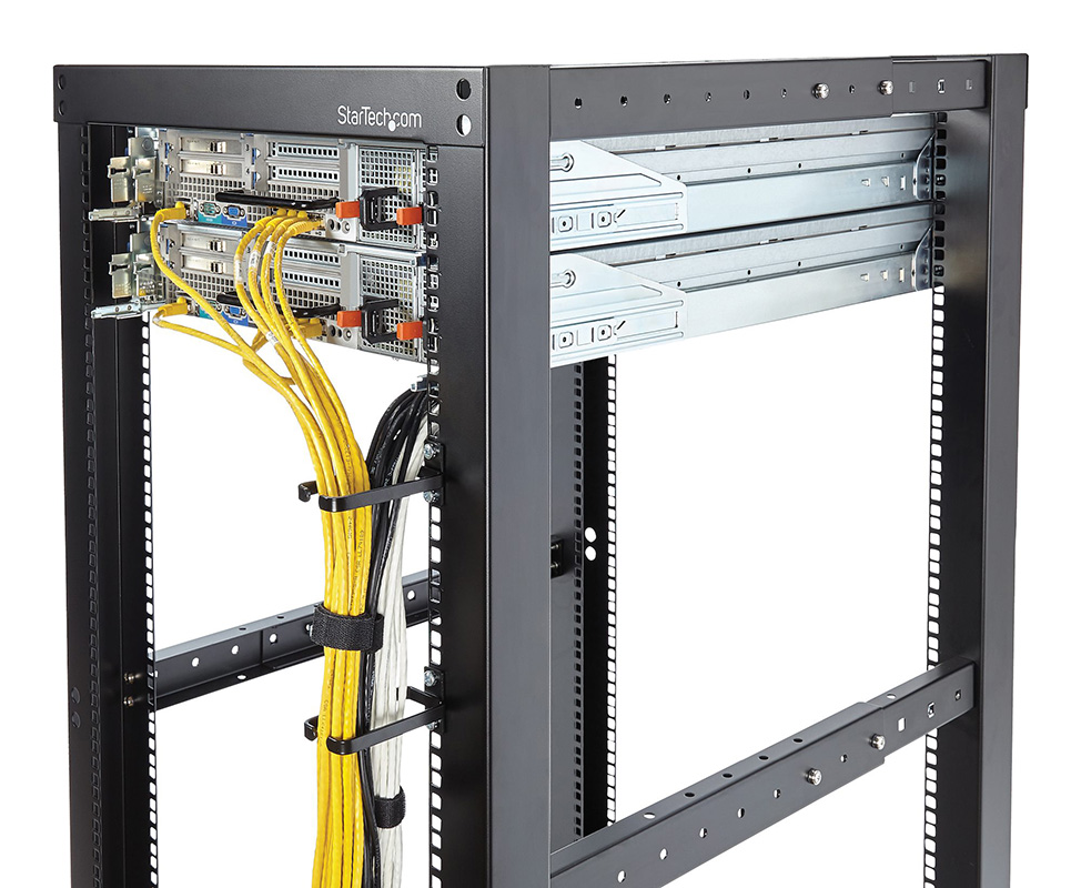 StarTech 1U Vertical Server Rack Cable Management D-Ring Hook