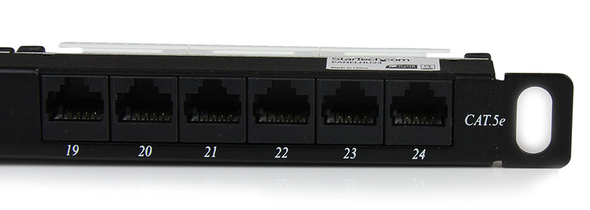 StarTech PANELHU24 24 Port 0.5U Cat5e Patch Panel - RJ45 Ethernet RM Cat5e 110 Patch Panel