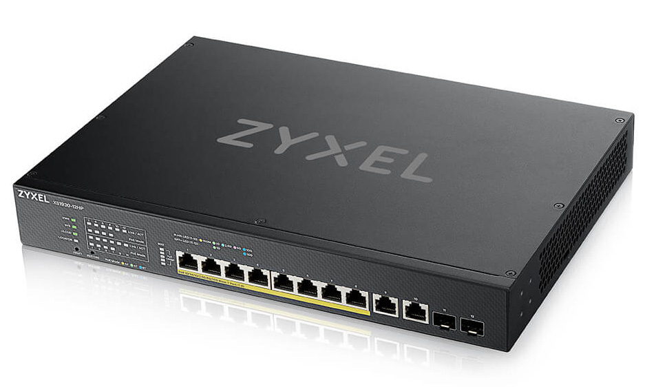 Zyxel XS1930-12HP 8-port Multi-Gigabit Smart Managed L3 PoE Switch w/ 2 SFP+ Uplink