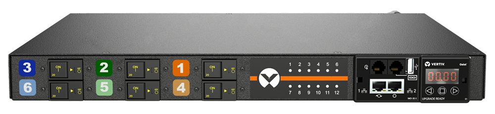Vertiv GU30203 Switched Outlet Level Monitoring EC rPDU Horizontal 12 x C13/C19