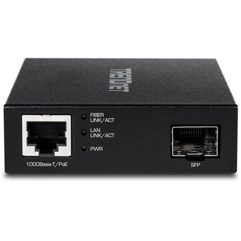 TRENDnet TFC-PGSFP Gigabit PoE PD SFP Fiber Media Convert