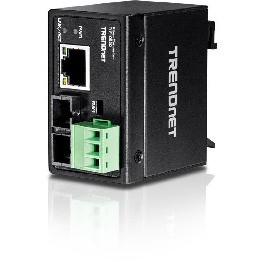 TRENDnet TI-F10S30 Hardened Industrial 100Base-FX SM SC Fiber Convert