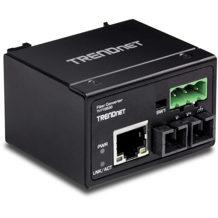 TRENDnet TI-F10S30 Hardened Industrial 100Base-FX SM SC Fiber Convert
