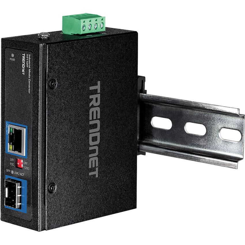 TRENDnet TI-F11SFP Hardened Industrial 100/1000Base-T to SFP Media Converter