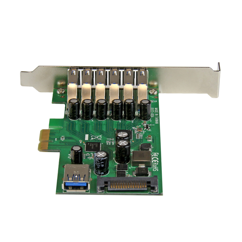 StarTech PEXUSB3S7 7-Port PCI Express USB 3.0 Card - Standard and Low-Profile Design