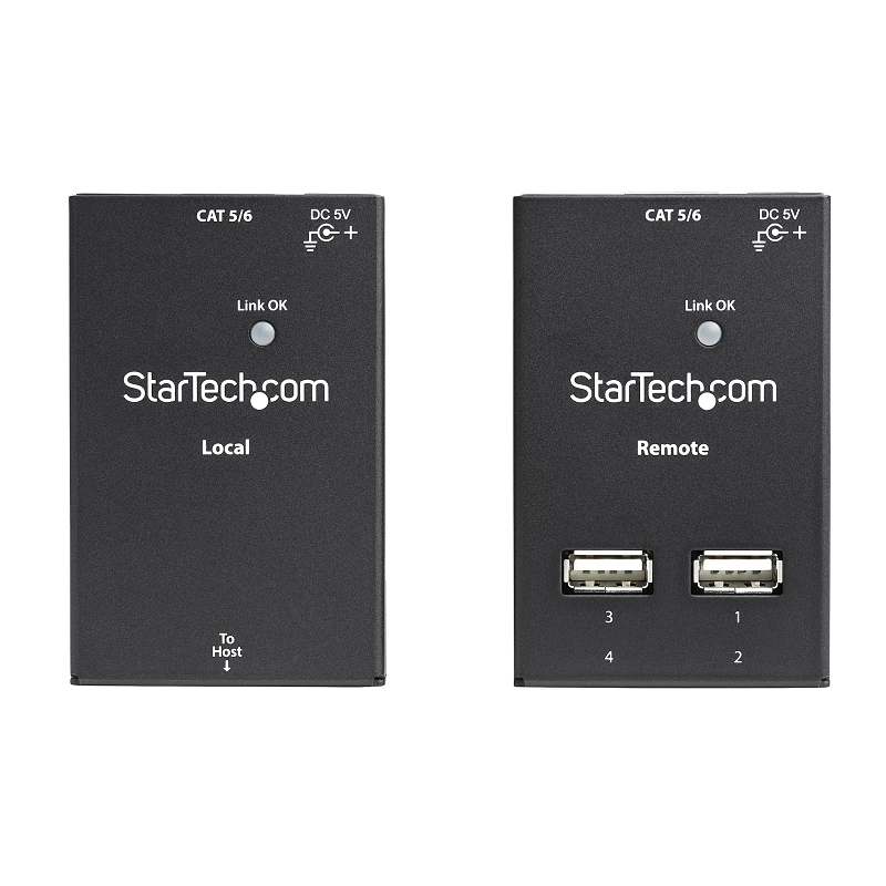 StarTech USB2004EXTV 4-Port USB 2.0-Over-Cat5-or-Cat6 Extender 