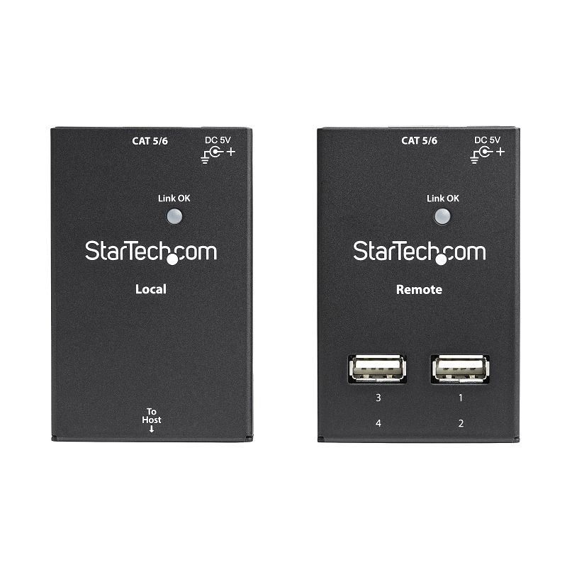 StarTech USB2004EXTV 4-Port USB 2.0-Over-Cat5-or-Cat6 Extender 