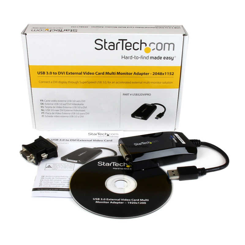 StarTech USB32DVIPRO USB 3.0 to DVI / VGA Adapter - 2048x1152