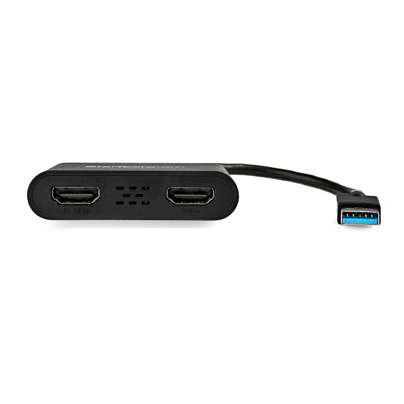 StarTech USB32HD2 USB 3.0 to Dual HDMI Adapter - 1x 4K 30Hz & 1x 1080p - Black