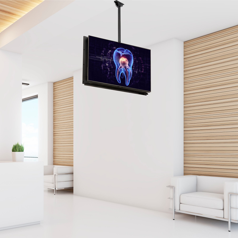 StarTech FPCEILBTB Dual TV Ceiling Mount Back-to-Back Heavy Duty Hanging Dual Screen Mount