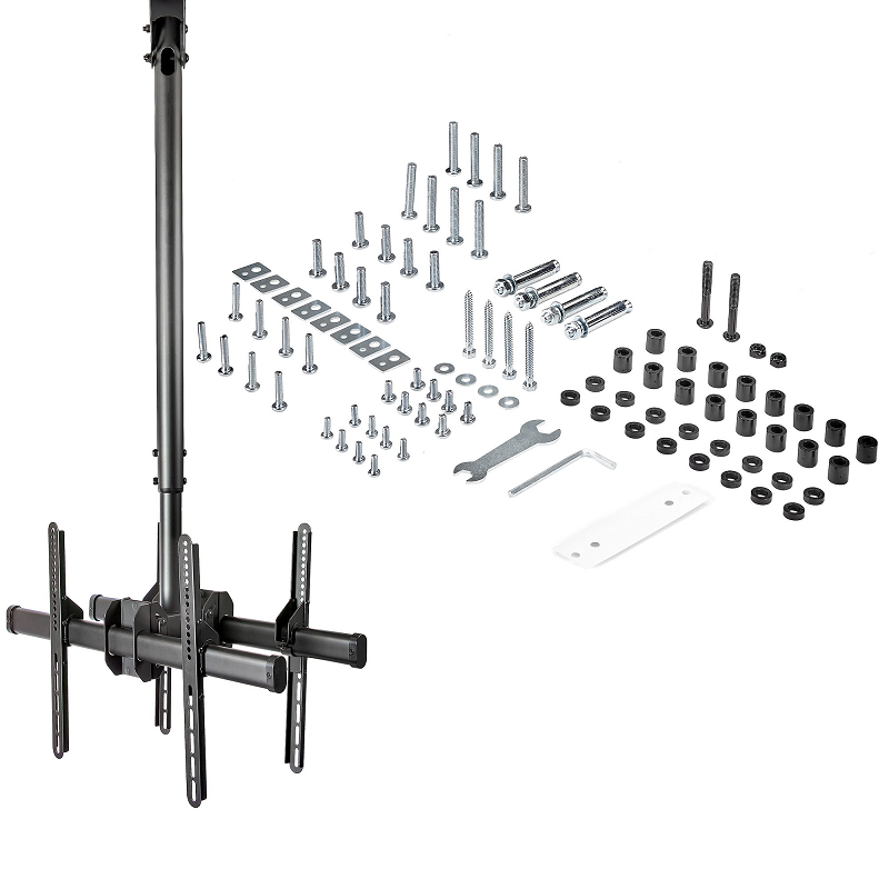 StarTech FPCEILBTB Dual TV Ceiling Mount Back-to-Back Heavy Duty Hanging Dual Screen Mount