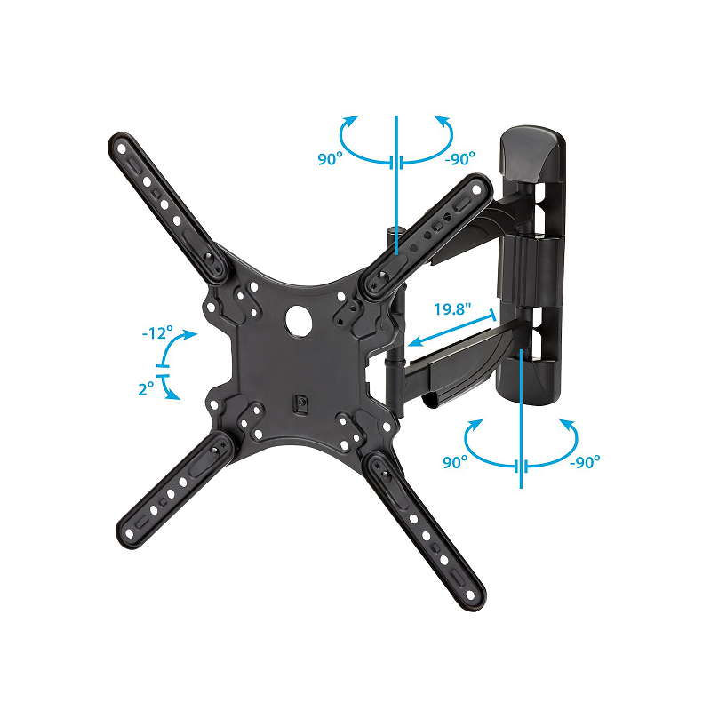 StarTech FPWARTB1M Full Motion TV Wall Mount - 32-55 inch (77lb/35kg) VESA Displays
